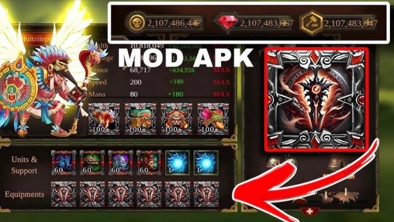 Tính Năng Nổi Bật Của Epic Heroes War MOD APK