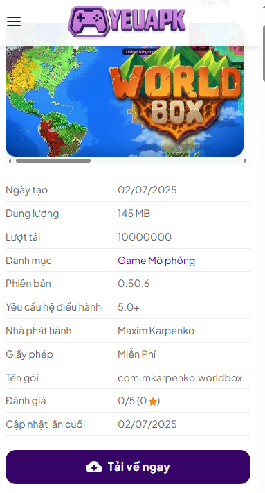 Hướng Dẫn Tải Và Cài Đặt Hack Worldbox 