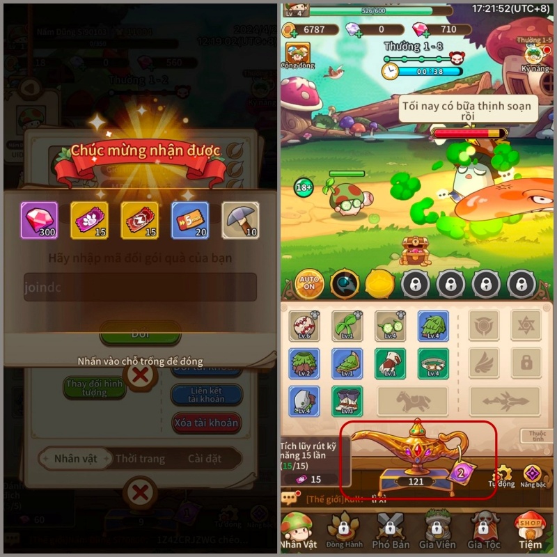 Hack Nấm Lùn Tiến Lên